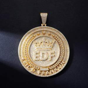 Pendentif Hip Hop sur mesure en argent 925 plaqué rhodium avec moissanite D VVS de qualité supérieure, directement du fabricant - Product Image 3