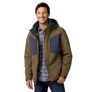 Vestes Softshell en gros, couleur marron, pour sports d'hiver en plein air, vêtements décontractés, vestes Softshell imperméables avec poches zippées - Product Image 3