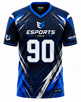 Jersey Esports Profesional Custom Print untuk Tim, Ukuran Besar, Ringan, Cepat Kering, Bahan Mesh V-neck Poliester OEM ODM