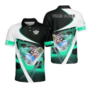 Camiseta Polo Deportiva de Manga Corta con Estampado Digital para Hombre, de Secado Rápido, Sublimada - Product Image 6
