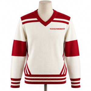 Pulls à col en V B2B 2026 pour les sororités/fraternités/écoles/collèges/universités, cardigans tricotés unisexes - Product Image 1