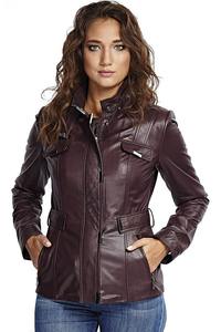 Chaqueta de motorista de cuero de vaca genuino para mujer con chaqueta ligera de gran tamaño de cuero en relieve de pitón - Product Image 6
