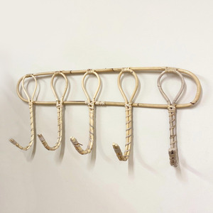 Crochets muraux en rotin naturel, porte-manteaux de la plus haute qualité, crochets de suspension pour l'organisation de la maison - Product Image 6