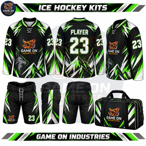 Vêtements de sport professionnels de haute qualité pour équipes sportives, maillot de hockey sur glace personnalisé avec logo et pantalon de protection, kit complet, fournisseur en gros - Product Image 3