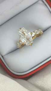 Anillo de Diamante de Lujo con Certificado IGI, Corte Marquesa de 1ct 2ct, Diamante Cultivado en Laboratorio, Plata S925, Oro Real de 10K 14K 18K, Marca Mantra - Product Image 3