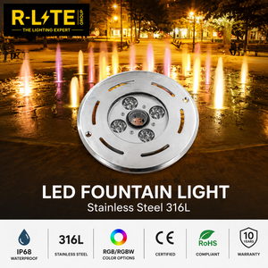 IP68 Waterproof 12V 36W LED Fountain <b>Light</b> RGB Landscape Spotlight 160mm Stainless Steel <b>Pond</b> Garden Swimming Pool Decoration - Product Image 6
