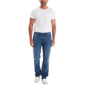 Jean en denim extensible délavé à la pierre pour homme, coupe droite, durable, confortable, décontracté, tendance, pour le quotidien, Nouveau - Product Image 3