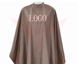 Cape de coiffure personnalisée avec logo, écologique, grise, résistante à l'eau, en polyester/nylon, tablier de coupe de cheveux pour salon, Tactus Industries - Product Image 4