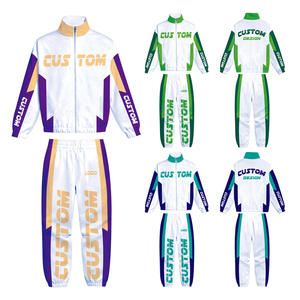 Sublimated Nylon Windbreaker <b>Set</b> Custom Wholesale USA Casual Fall Jacket Pants Graphic Urban Street Outfit Factory Supplier - Product Image 2