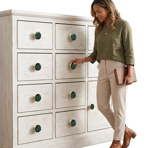 Poignée de meuble en laiton Ba, bouton en résine vert foncé, design moderne pour la maison, le bureau, le salon, l'entrepôt, durable et écologique - Product Image 2