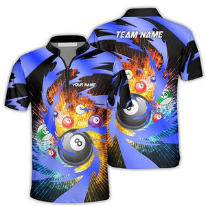 T-shirt de sport personnalisé de haute qualité pour homme, maillot de billard et snooker, imprimé par sublimation, séchage rapide, respirant - Product Image 1