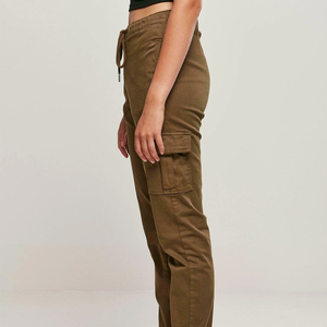 Pantalones Cargo Tácticos de Algodón para Mujer al por Mayor, Estilo Casual, Cintura Media, con Cordón, Multibolsillos, Ropa de Trabajo, Pantalones Jogger - Product Image 5