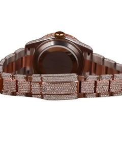 Montre pour homme en acier inoxydable or rose, mouvement automatique à quartz, testeur de diamants Moissanite, marque tendance, montre bijou - Product Image 4