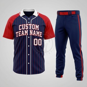 Uniformes de béisbol al por mayor, de malla de poliéster, con logotipos personalizados para equipos estadounidenses, tallas S-XL, con botones completos, para usar en partidos. - Product Image 4
