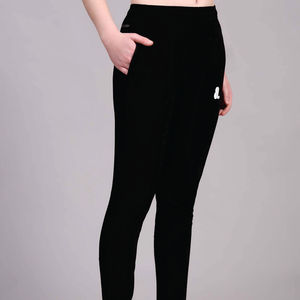 Pantalones Deportivos Largos de Punto Azul para Mujer, con Bolsillos, Transpirables, de Secado Rápido, Cintura Alta Elástica, Color Sólido, Corte Regular - Product Image 6
