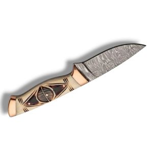 Cuchillos de Caza Clásicos Hechos a Mano con Hoja de Damasco, Construcción de Hoja Fija, Agarre Cómodo para Caza y Camping al Aire Libre - Product Image 2