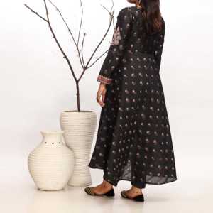 Pantalon de costume en jacquard embelli pour femme 2PC Set-PS4383 - Product Image 1