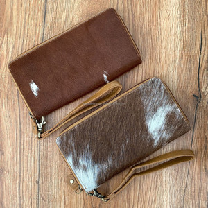 กระเป๋าสตางค์มีซิปสำหรับผู้หญิงกระเป๋าสตางค์หนังวัวสไตล์มินิมอลลิสต์สำหรับผู้หญิง - Product Image 3