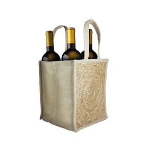 Elegante Porta Botellas de Agua de Yute Natural con Correa Larga para Gimnasio y Oficina - Product Image 6