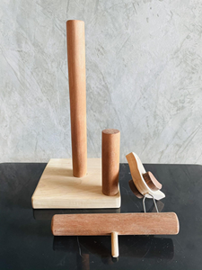 Portarrollos de Papel de Cocina Minimalista de Madera |   Soporte Moderno para Rollos de Cocina - Product Image 6