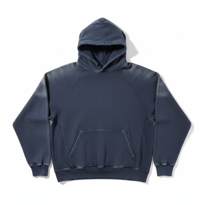 Sudadera con Capucha Personalizada con Lavado Ácido OEM ODM, MOQ Bajo, 500GSM, Estilo Vintage Desgastado, Oversize, de Forro Polar, Lisa, para Hombre y Mujer - Product Image 5