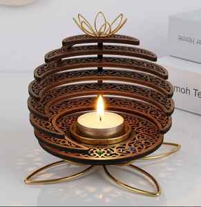 Ensemble de supports à bougies en métal doré de luxe, base géométrique triangulaire, décoration de table, centre de table de mariage, support pour bougies - Product Image 2