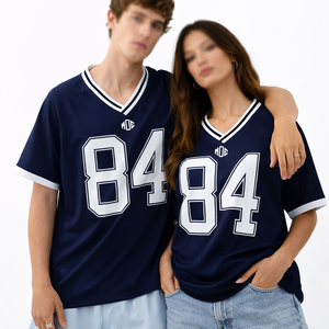 Camiseta de Fútbol Americano Unisex Personalizada de la Marina, con Número Sublimado, Transpirable, de Malla, Fabricante de Ropa Deportiva al por Mayor OEM - Product Image 5
