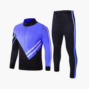Men <b>White</b> Blue Geometric Print <b>Tracksuit</b> Full Zipper Sporty Design Breathable Polyester Autumn Wear Regular Fit Side Pockets - Product Image 3