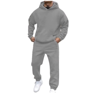 男士运动服套装间隙全拉链汗衫户外慢跑男士运动服蓝色8(<span class=keywords><strong>L</strong></span>) 口袋带运动裤 - Product Image 1