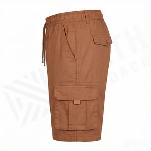Shorts cargo à taille élastiquée avec cordon de serrage, multi-poches, pour homme, décontractés, pour le travail, la randonnée, qualité supérieure, vêtements de plein air - Product Image 3