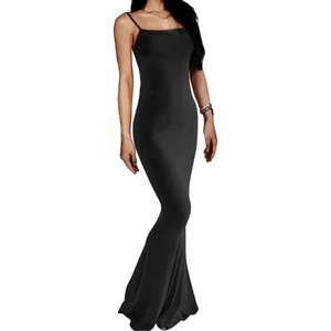 Women's Casual Lounge Slip <b>Long</b> Dress Sexy Sleeveless Backless Bodycon Maxi Dresses Summer Slim Elegant Sexy Outfits Ladies - Product Image 1