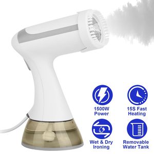 Vaporizador de Ropa Portátil de 1500W para el Hogar y Viajes con Tanque de Agua de 350ML y Cepillo Quitapelusas, Funciones de Planchado en Seco y Húmedo Extraíbles - Product Image 1