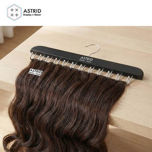 Astrid 36,5 CM 14 crochets en bois, support de présentation personnalisé avec logo pour perruques et extensions capillaires pour salon - Product Image 2