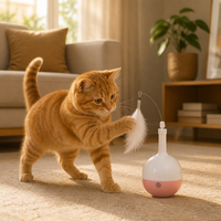 Accessoires pour chats Jouet interactif pour chat à rotation automatique électrique, distributeur de friandises, jouet rotatif à 360 degrés