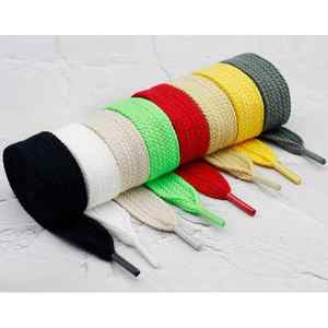 เชือกผูกรองเท้าแบนเงาและมีสไตล์สำหรับรองเท้าผ้าใบข้อต่ำ - Product Image 3