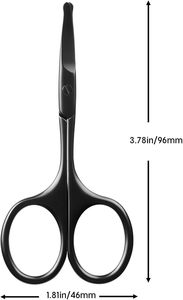 Tijeras Profesionales para Vello Nasal de Acero Inoxidable con Punta de Seguridad, Recortador de Precisión para Vello Nasal, Instrumento de Belleza - Product Image 5