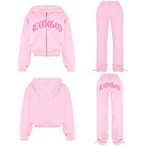 Conjunto Deportivo de Maternidad de Algodón Grueso para Mujer, Sudadera con Capucha y Pantalones Cortos de Felpa Francesa con Estilo Vintage - Product Image 5