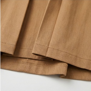 Jupe plissée trapèze pour femme, longueur genou, couleur unie, taille normale, tissu tissé, style toutes saisons - Product Image 6