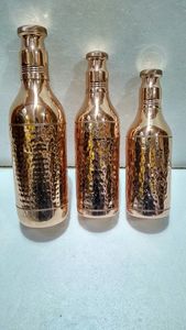 <b>Copper</b> <b>Drinking</b> Water <b>Bottle</b> Ayurvedic Benefits Leakproof Cap Eco Friendly Reusable Durable Hammered Finish Export <b>Bottle</b> - Product Image 6