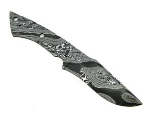 Cuchillo de Caza de Acero de Damasco, Hoja Táctica de Espiga Completa para Exteriores, Mango de Madera, Producción OEM Personalizada, Hecho a Mano, Punta Caída - Product Image 2