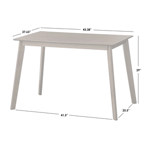 Juego de Comedor Moderno de Madera, Mesa Rectangular de 4 Piezas con Sillas con Respaldo de Mimbre, Diseño de Mediados de Siglo, Muebles para el Hogar - Product Image 5