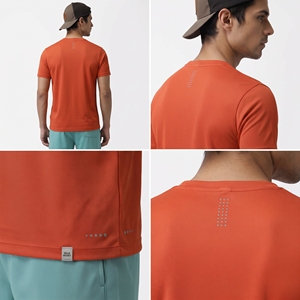 Camiseta Deportiva de Manga Corta con Cuello Redondo para Hombre Wild At Heart, de Secado Rápido, con Estampado Rojo, Corte Casual - Product Image 4