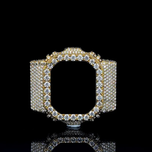 Luxury <b>Iced</b> <b>Out</b> <b>Watch</b> Case Cover Hip Hop Micro Pave moissanite Diamond <b>Watch</b> Bezel Stainless Steel Custom <b>Watch</b> Case Jewelry - Product Image 1