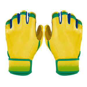 Gants de frappe de baseball professionnels en cuir véritable à manchette courte, personnalisables avec logo, pour jeunes et adultes, vente en gros - Product Image 2