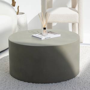 Mesa de Centro de Concreto Verde Oliva Vandana Astra Novara para Interiores de Sala de Estar Moderna - Product Image 5