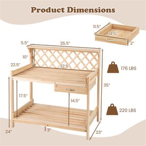 Panca da Giardino Ergonomica da 24 Pollici con Supporto per Piante, Capacità Massima 176 Libbre - Product Image 5