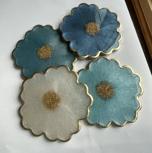 Custom Resin Coasters Personalized Drink <b>Mats</b> Stylish <b>Table</b> Decor <b>Placements</b> Resin Coasters from India - Product Image 3