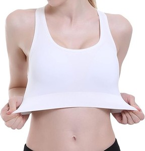 Sujetadores deportivos tipo racerback para mujer, dobles, sencillos, transpirables, de soporte medio, ecológicos, de secado rápido, con almohadillas extraíbles, para entrenamiento. - Product Image 5