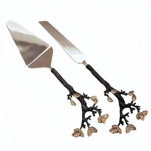 ชุดช้อนส้อมทองเหลืองและสแตนเลสสีดำเงาขัดมัน ชุดอุปกรณ์รับประทานอาหารสุดหรูสำหรับบ้านและโรงแรม - Product Image 1