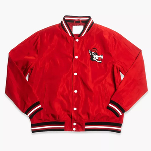 Chaqueta Universitaria Roja de Satén de los NC State Wolfpack - Product Image 1